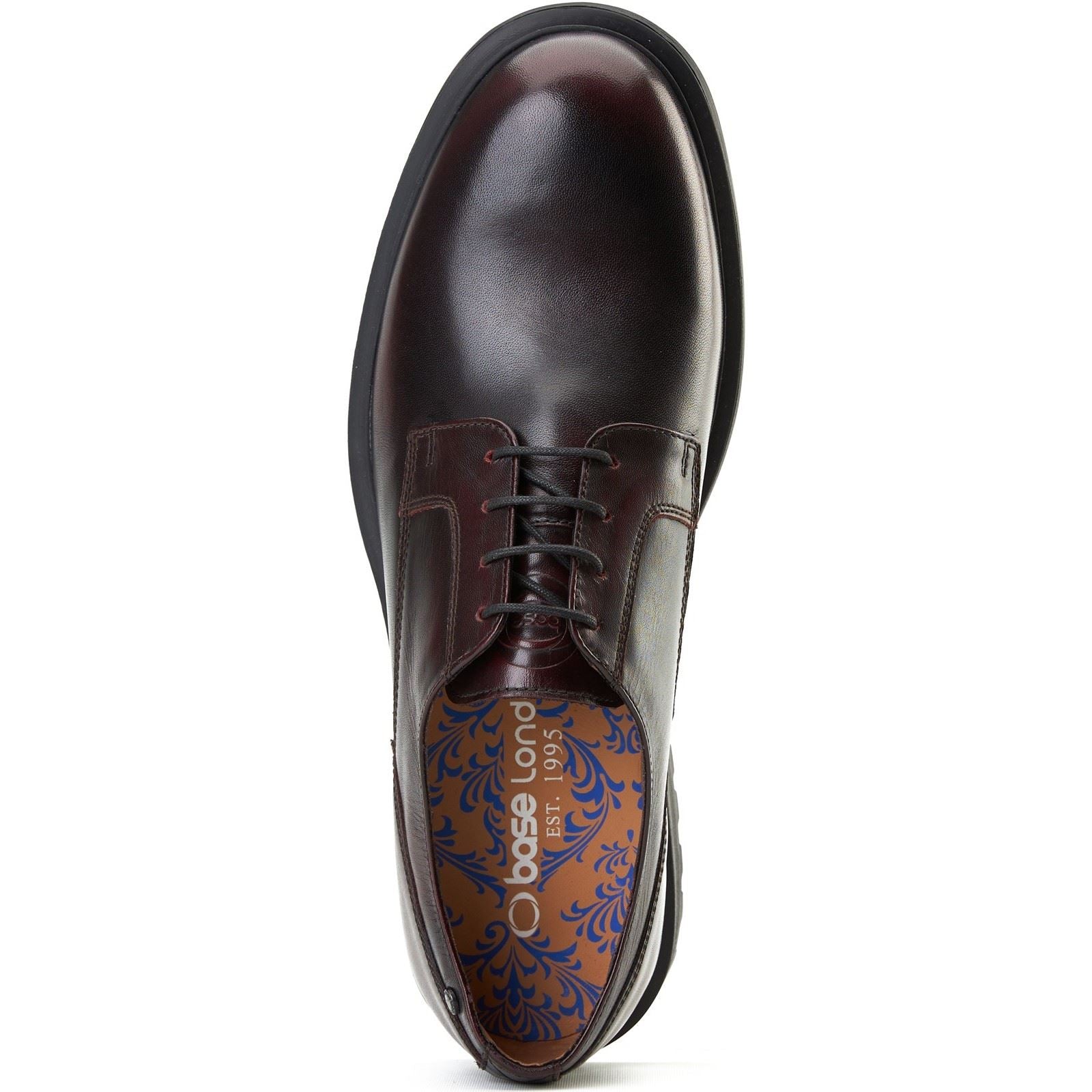 Base London Locke Leather Men's Bordo Lace-Up Shoes