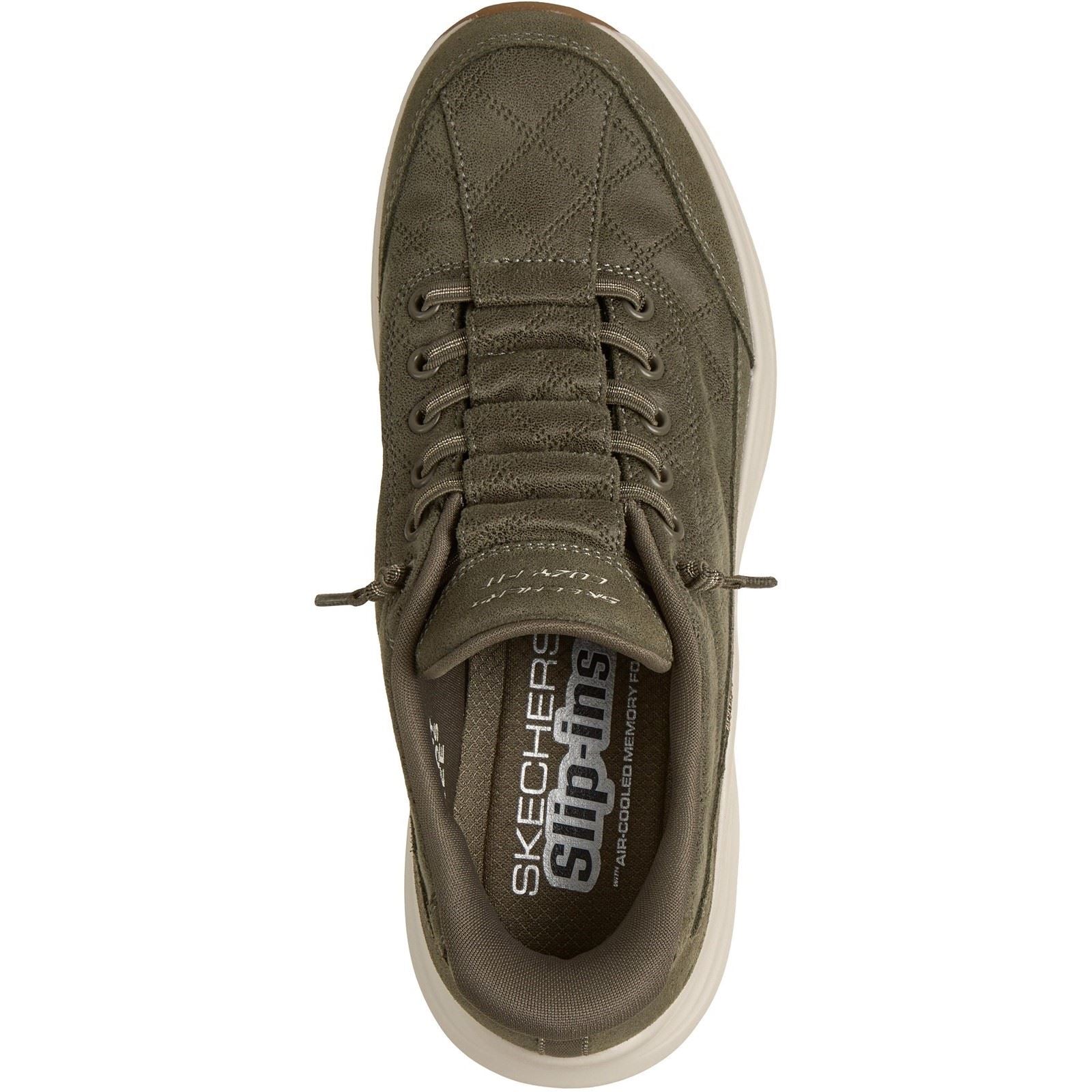 Skechers Contour Foam - Cozy Fit Ease Leather/Polyester Women's Olive Trainers