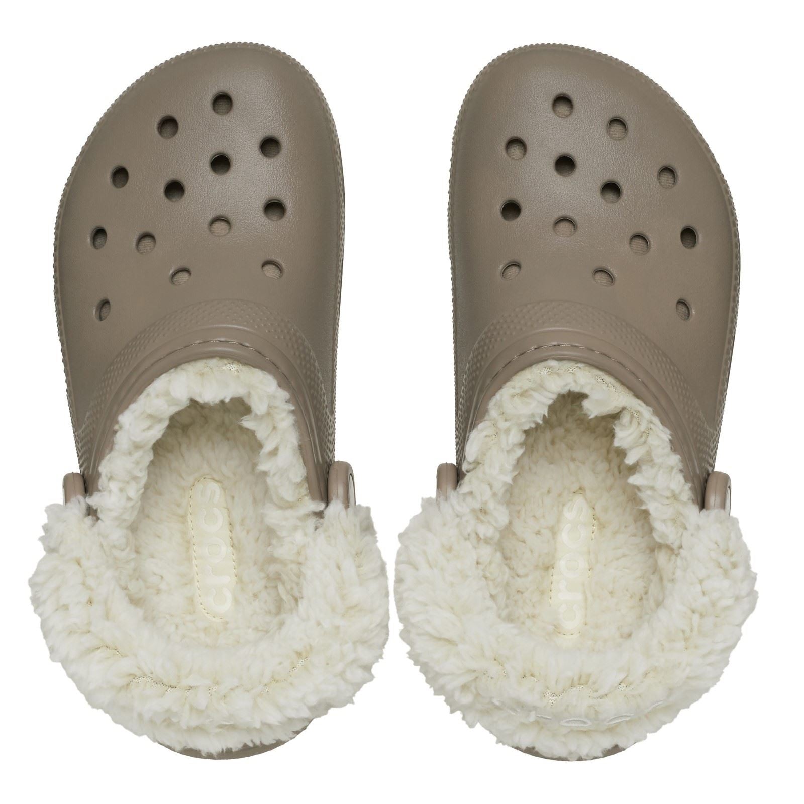 Crocs Classic Fleece Lined Textile Blend Mushroom Clogs