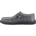 HEYDUDE Wally Stretch Mesh Synthetic Men's Granite Grey/Black Moccasins Shoes