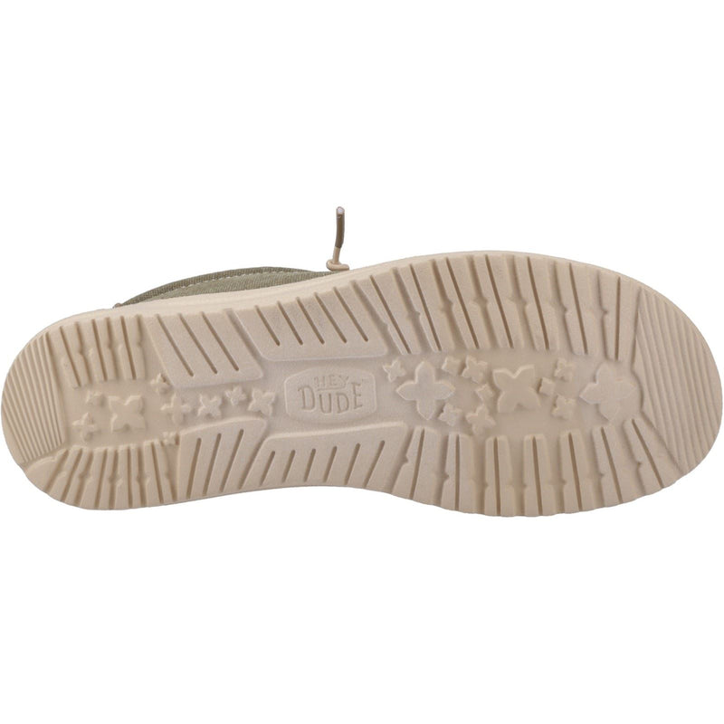 HEYDUDE Wally Workwear Synthetic Blend Men's Dusky Green/Irish Cream Moccasins Shoes