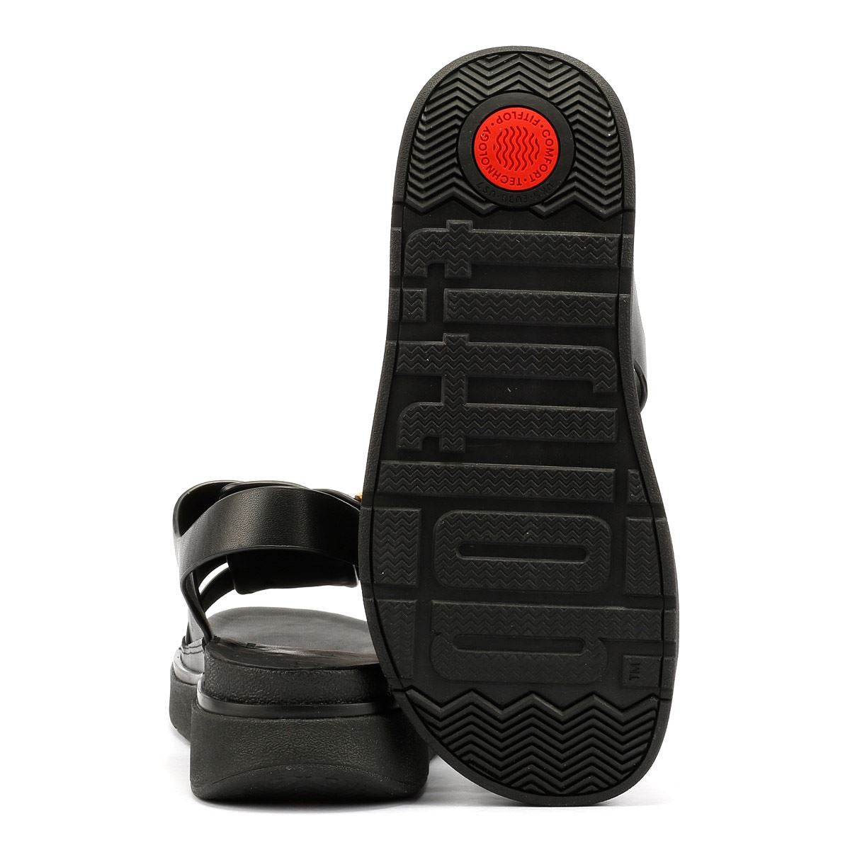 FitFlop GEN-FF Fisherman Leather Women's Black Sandals