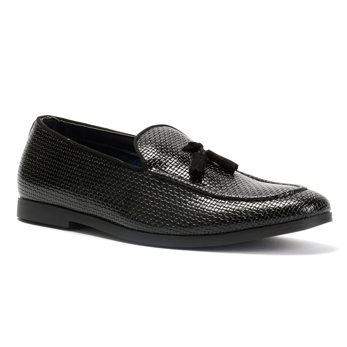 Antique Rogue Henry Patent PU Leather Men's Black Loafers