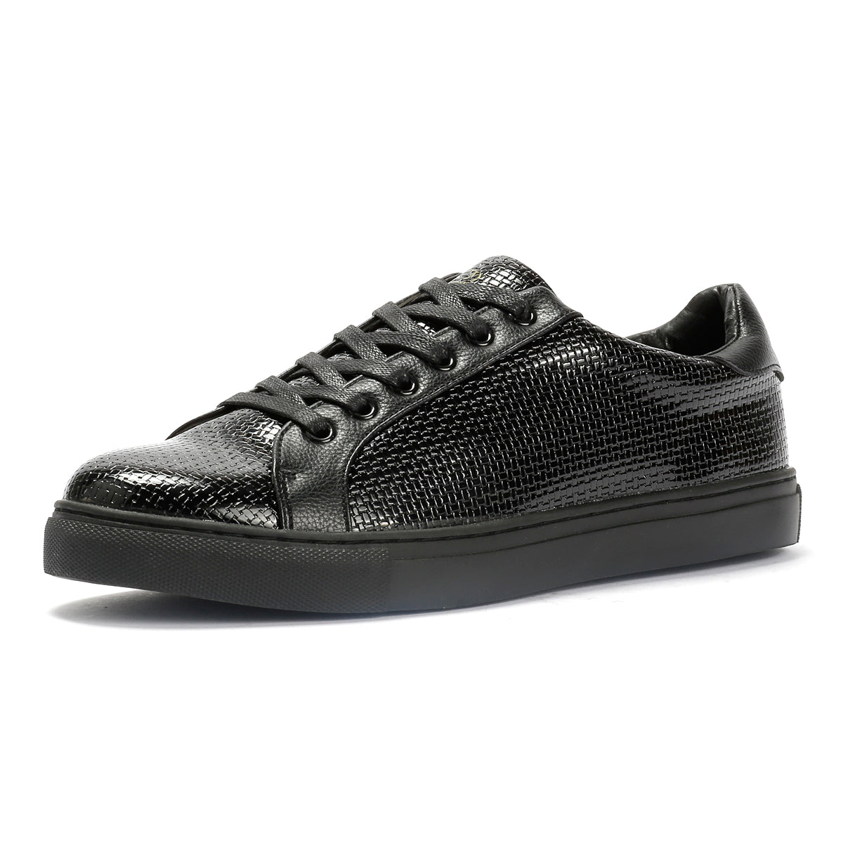 Antique Rogue Kimber Patent PU Leather Men's Black Trainers