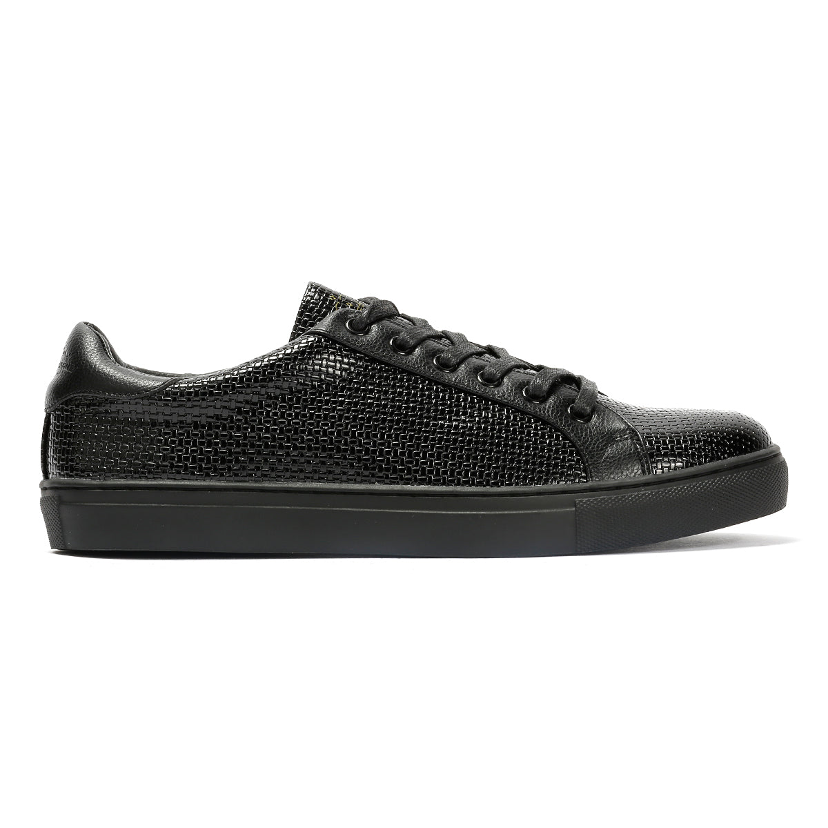 Antique Rogue Kimber Patent PU Leather Men's Black Trainers