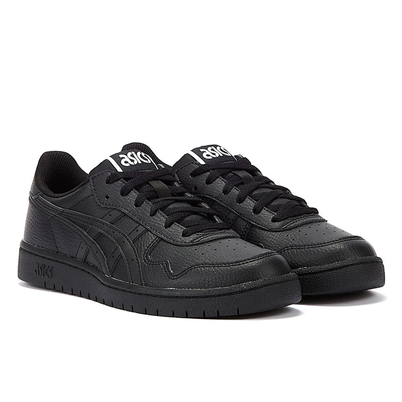 Asics all black trainers sales