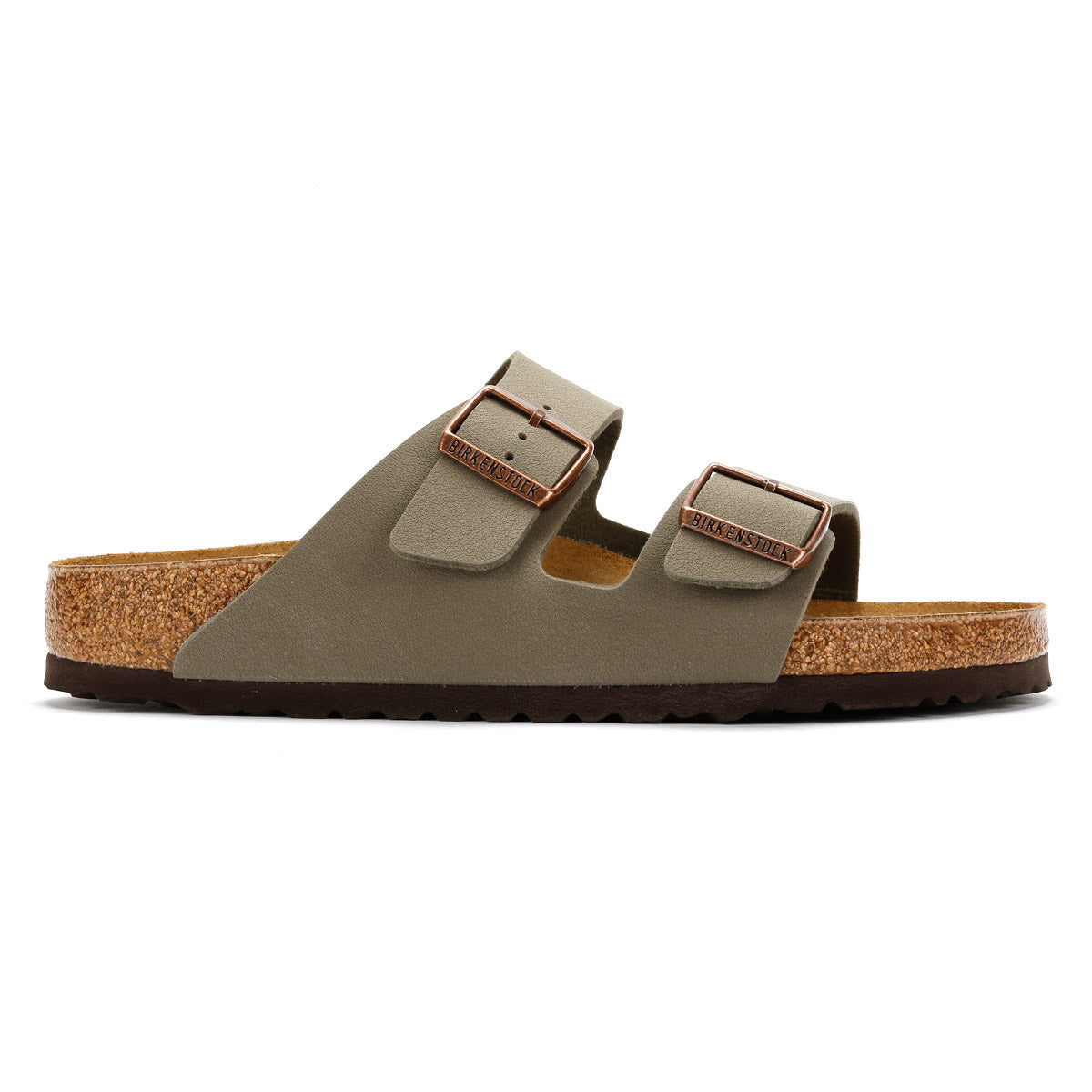 Birkenstock Arizona Birko Flor Nubuck Stone Sandals –