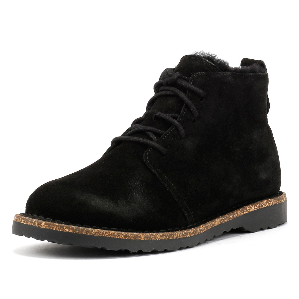 Birkenstock Uppsala Mid Shearling Suede Women's Black Boots