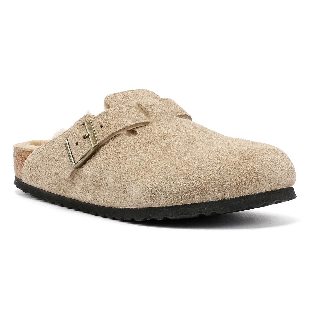 Birkenstock Boston Suede Taupe Clogs