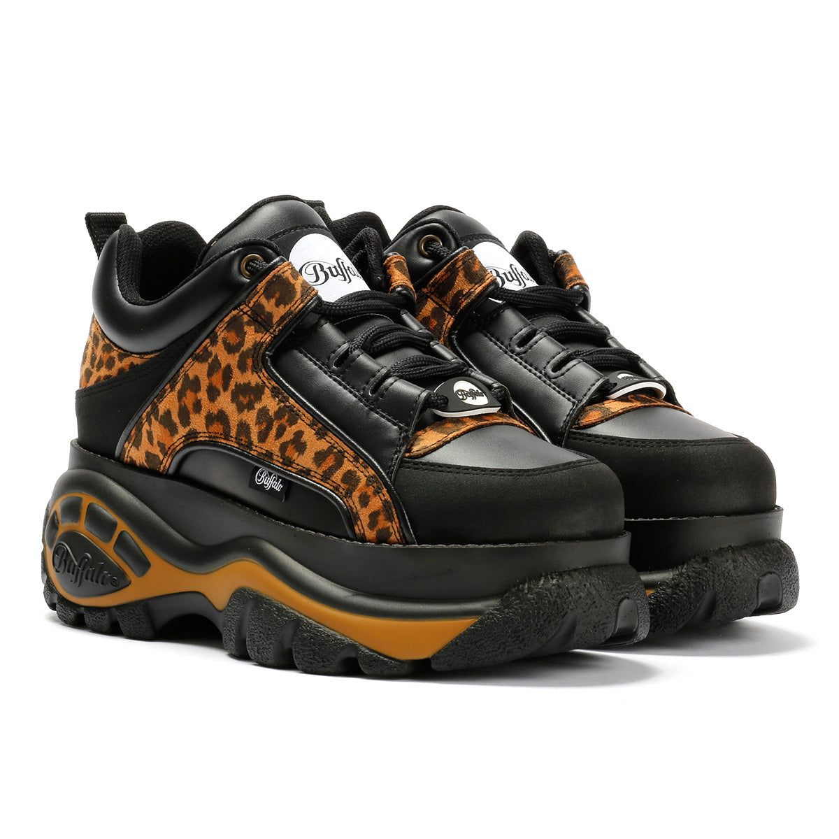 Buffalo 1339-14 Vegan Women's Leopard/Black Trainers