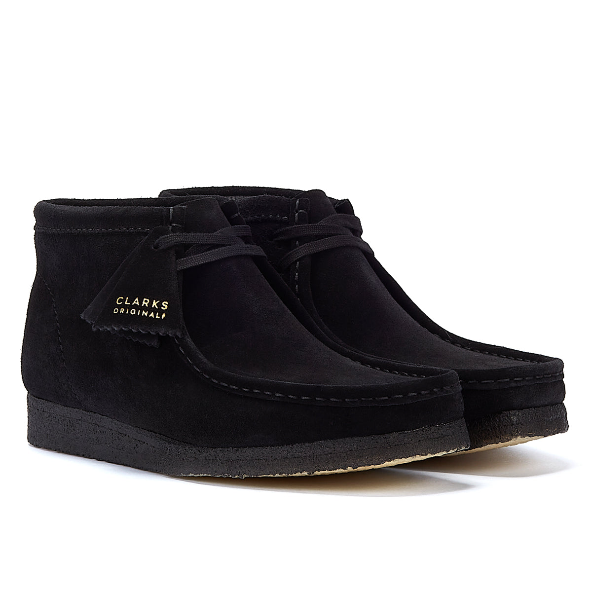 Clarks Originals Wallabee Suede Mens Black Boots