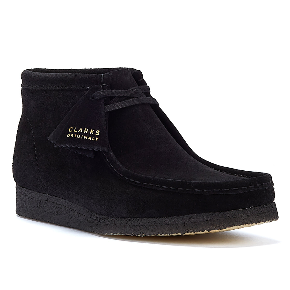 Clarks Originals Wallabee Suede Mens Black Boots
