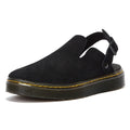 Dr. Martens Carlson EH Suede Moss Back Womens Black Mules