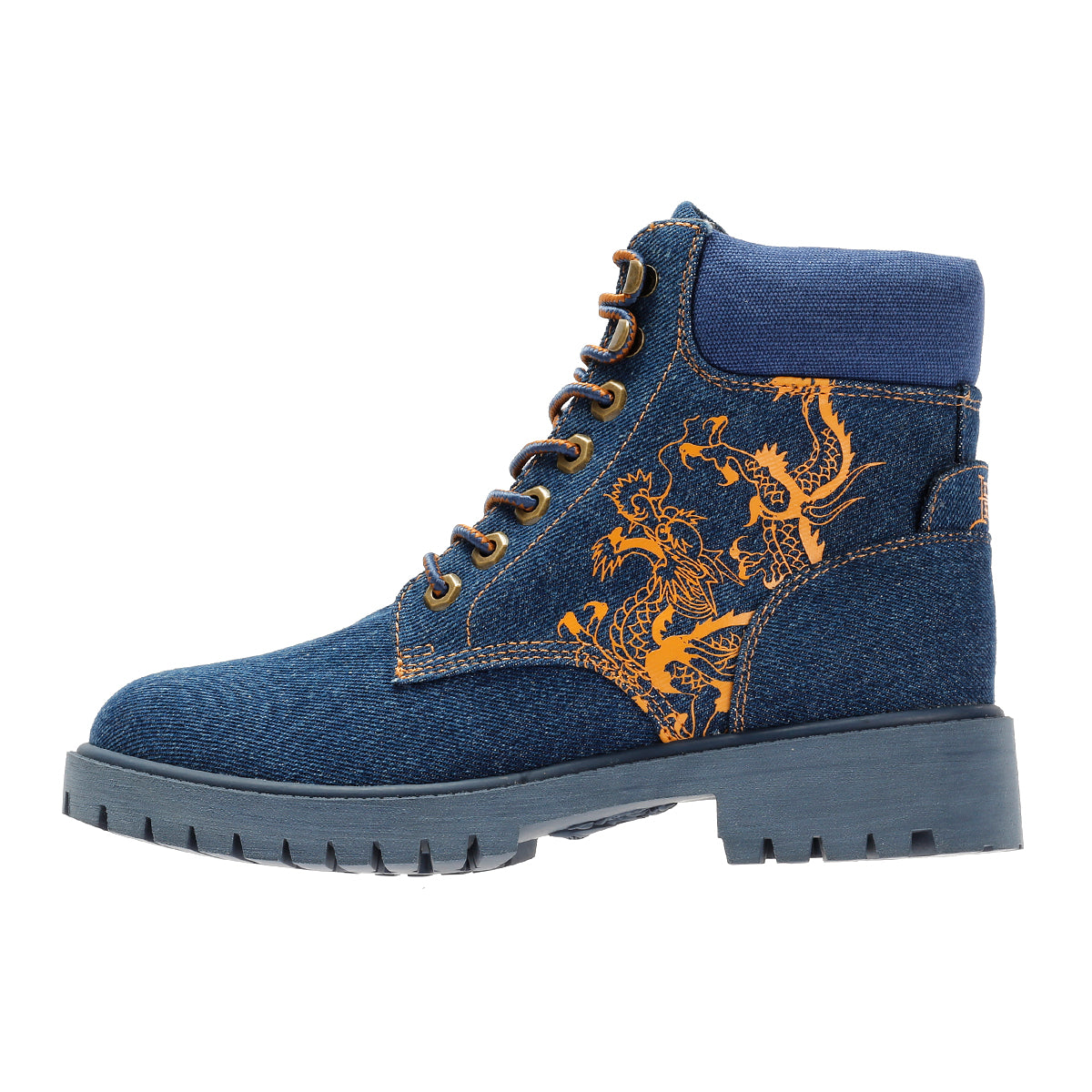 Ed Hardy Dancing Dragon Denim Women's Indigo Boots