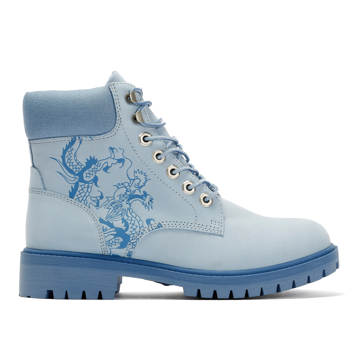 Ed Hardy Dancing Dragon Nubuck Women's Blue Boots