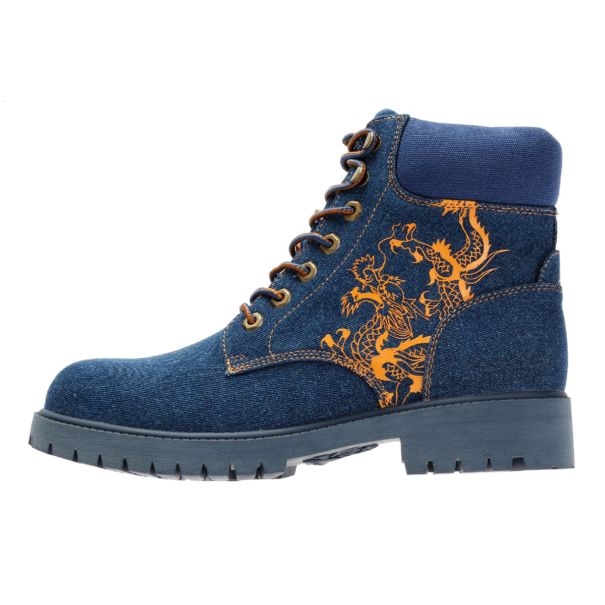 Ed Hardy Dancing Dragon Denim Men's Indigo Boots