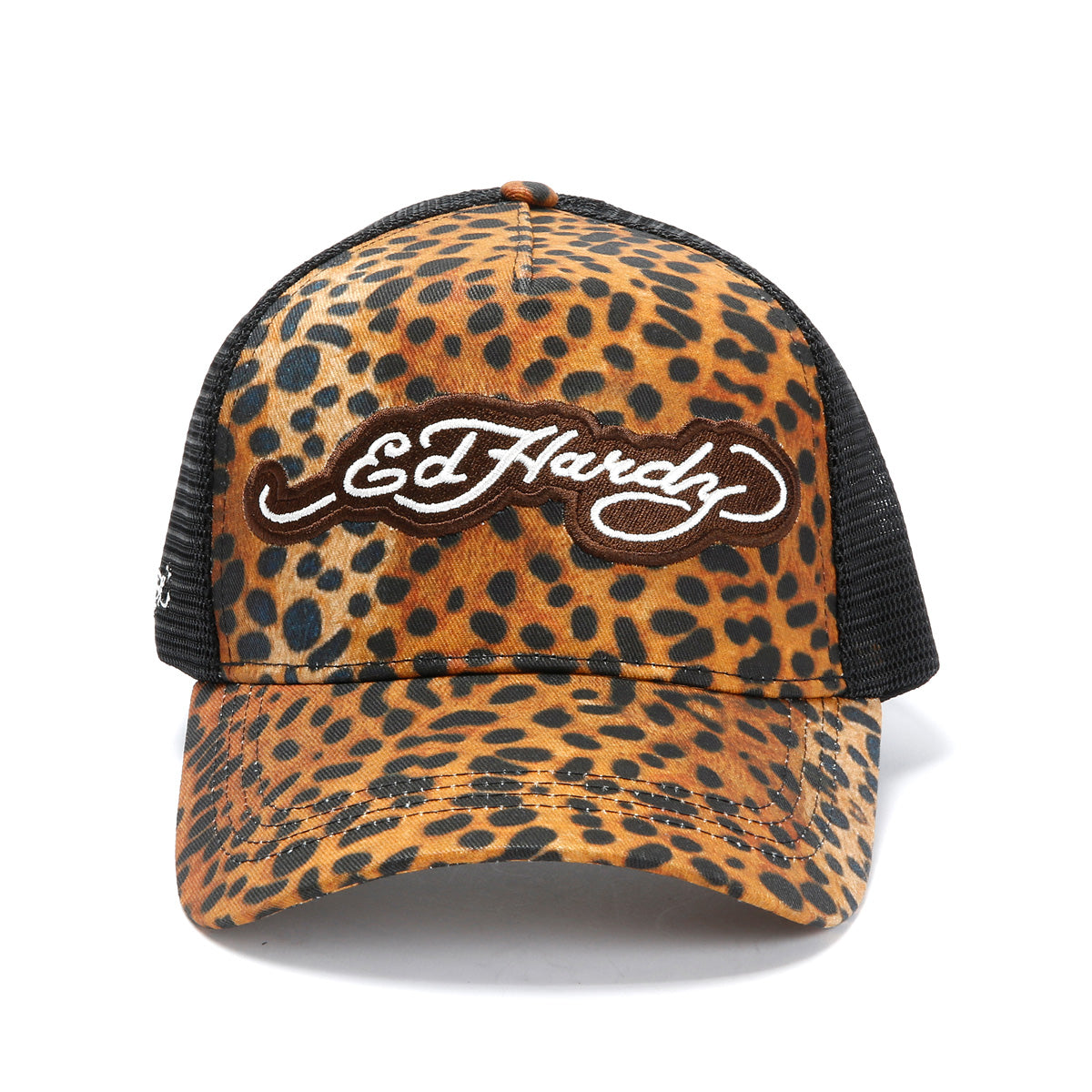 Ed Hardy 5 Panel Trucker Leopard Print Caps