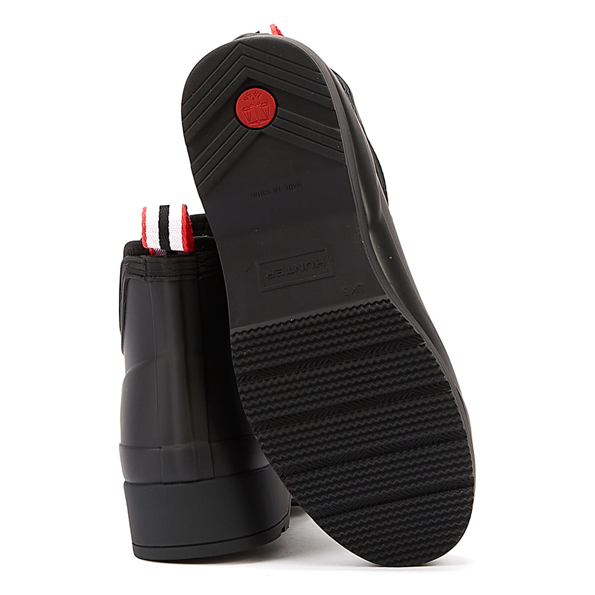 Hunter Play Chelsea Synthetic Womens Black Boots