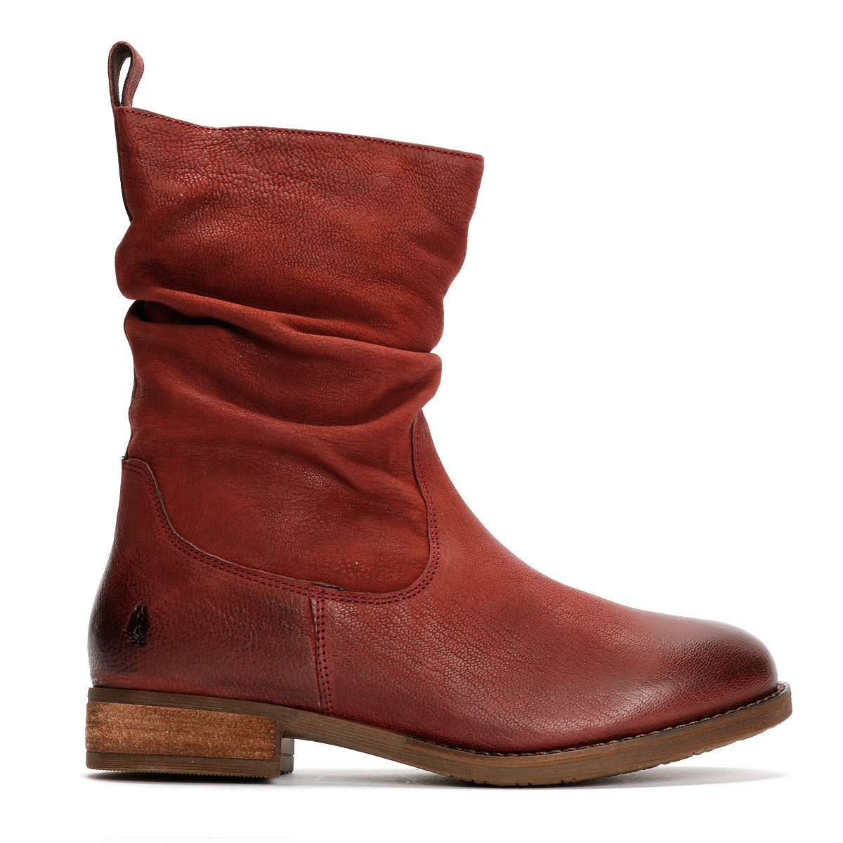 Hush Puppies Emilia Leather Women's Burgundy Winter Mid Calf Boots