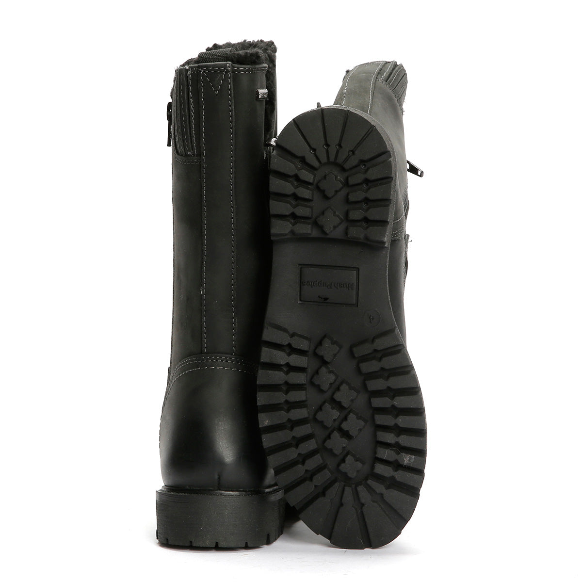 Hush Puppies Winnie Leather Women's Black Boots
