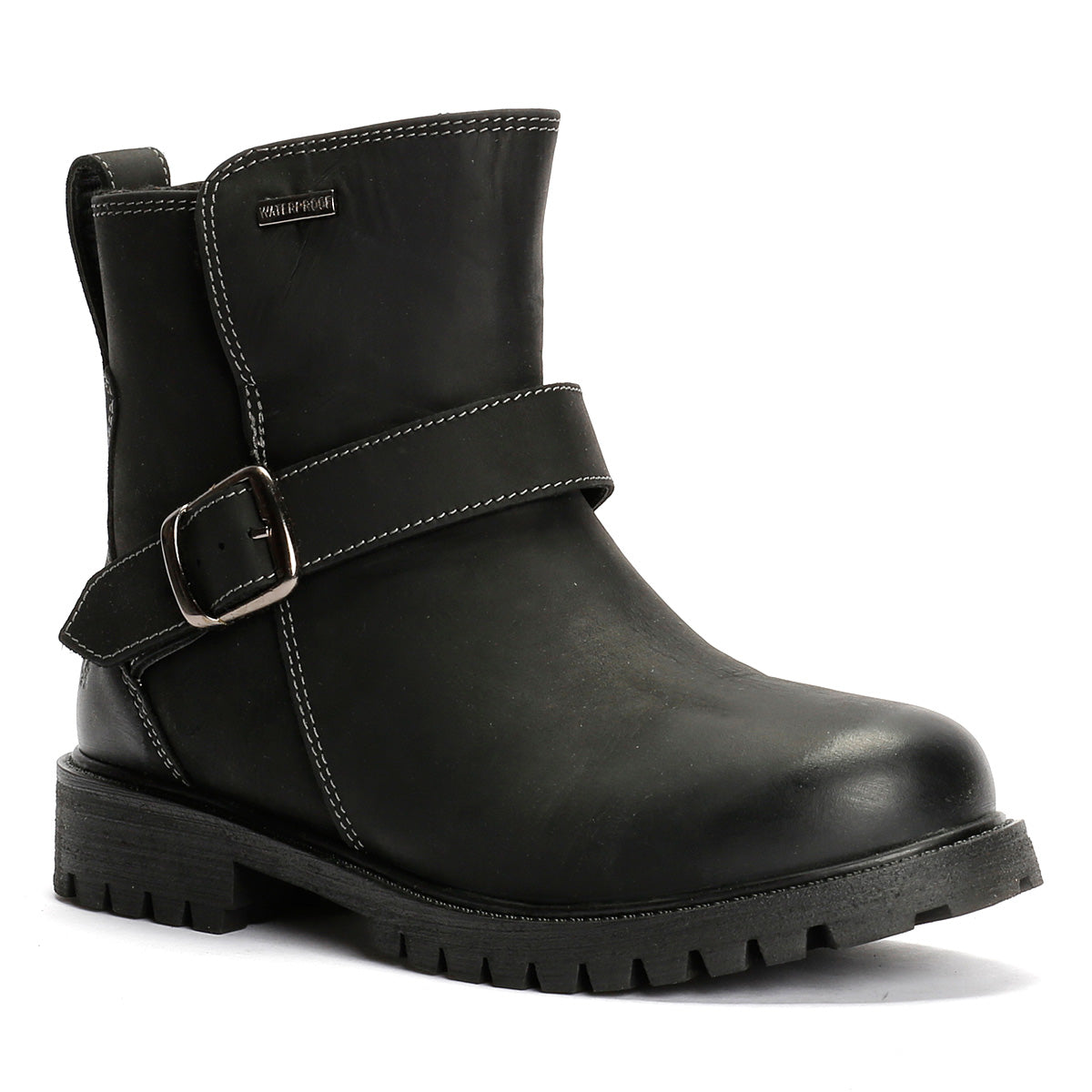 Hush Puppies Wakely Leather Women's Black Boots