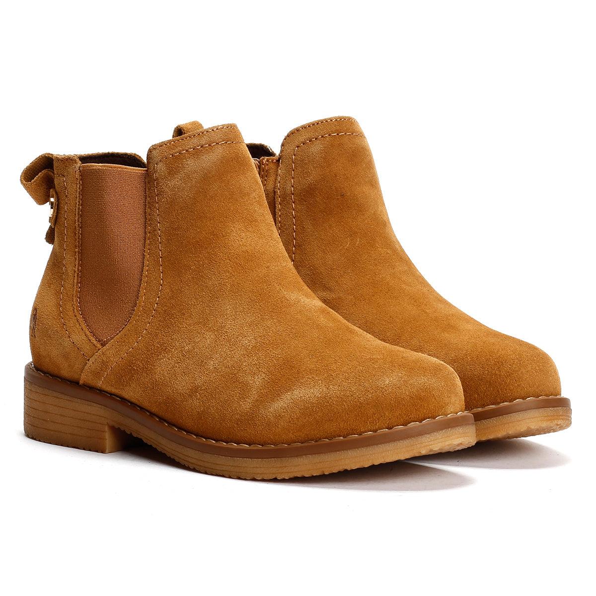 Hush Puppies Maddy Wide Suede Women's Tan Boots