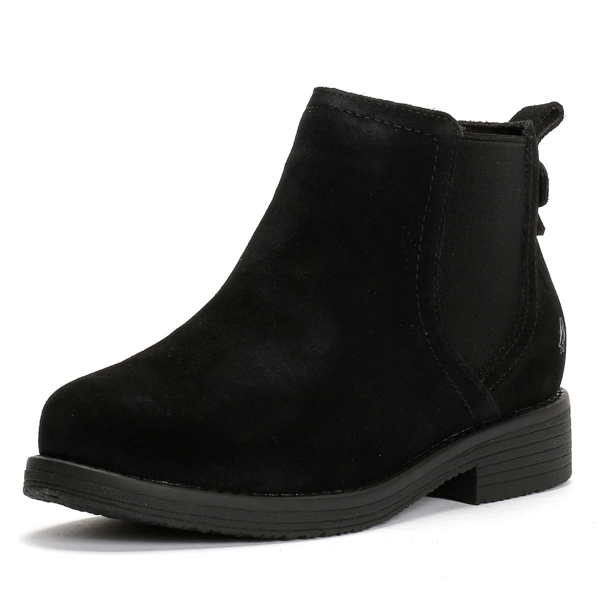 Hush Puppies Maddy Wide Suede Women's Black Boots