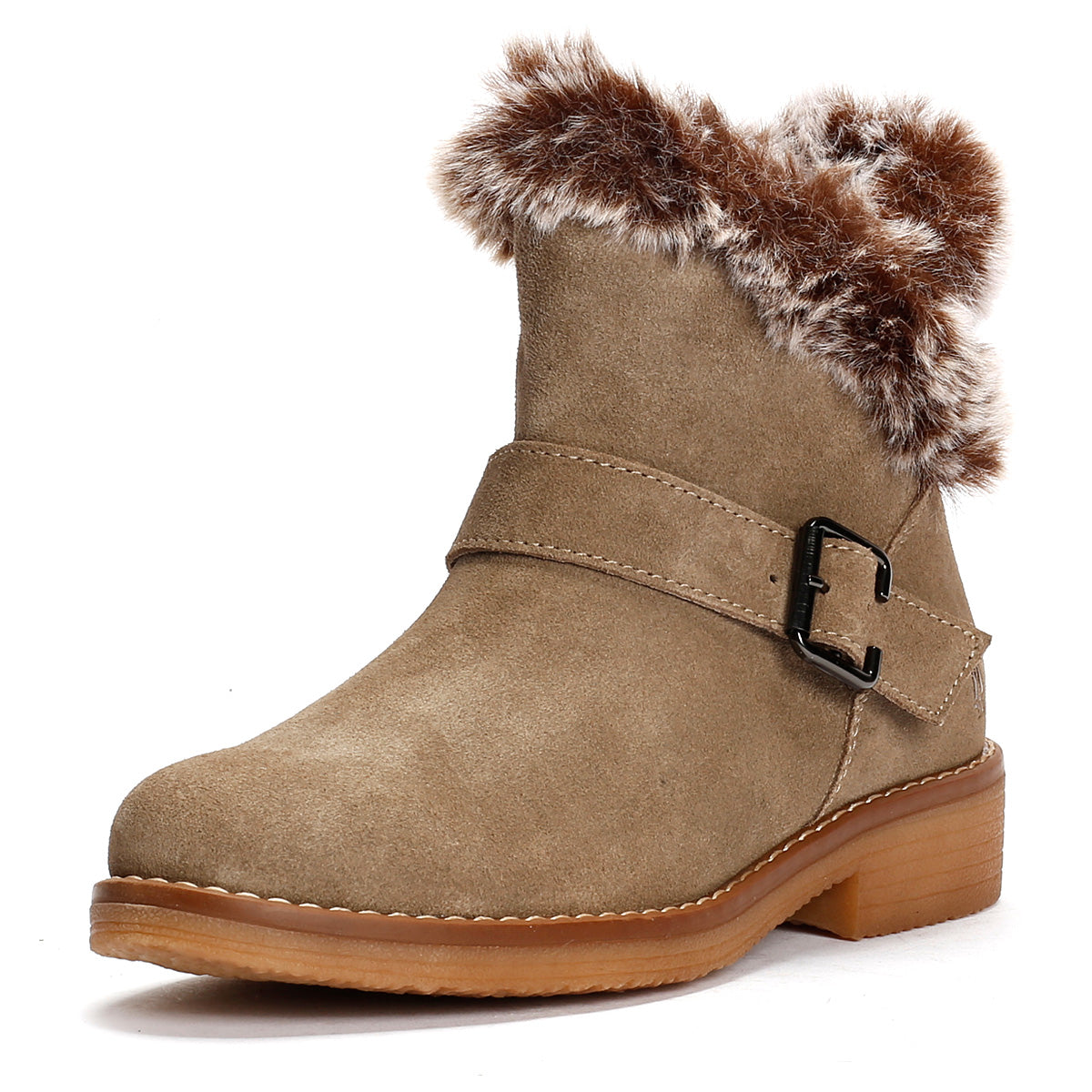 Hush Puppies Women's Hannah Strap Boots – Comfy Suede Ankle Booties With Heel - View #9