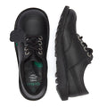 Kickers Kick Lo Youth Black Leather School Shoes