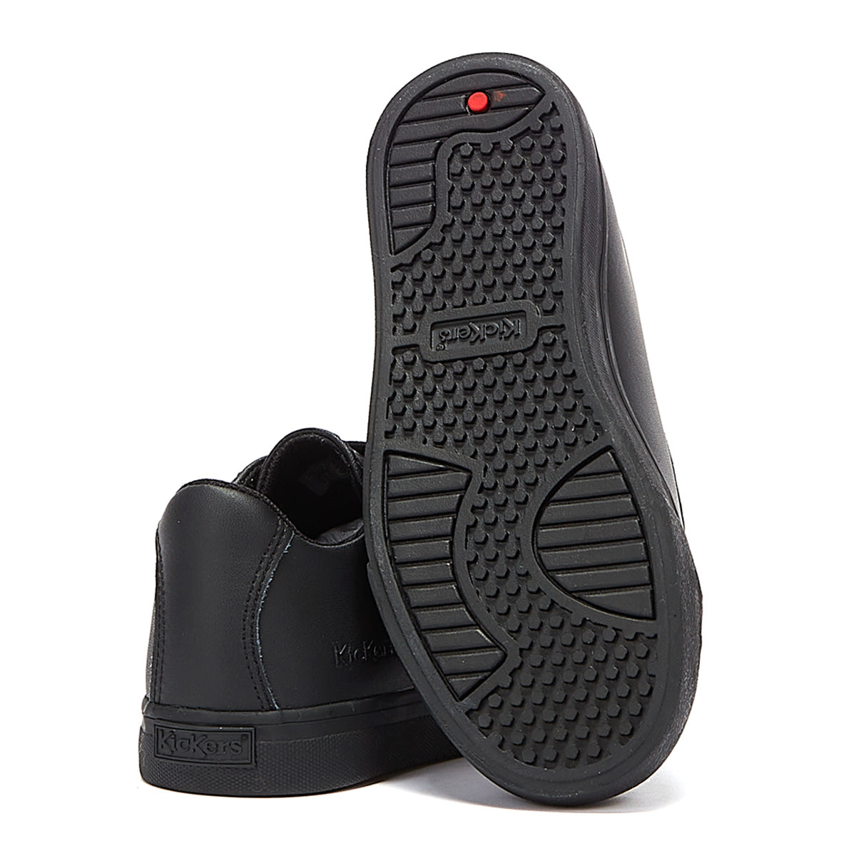 Kickers Tovni Lacer Leather Junior Black Trainers