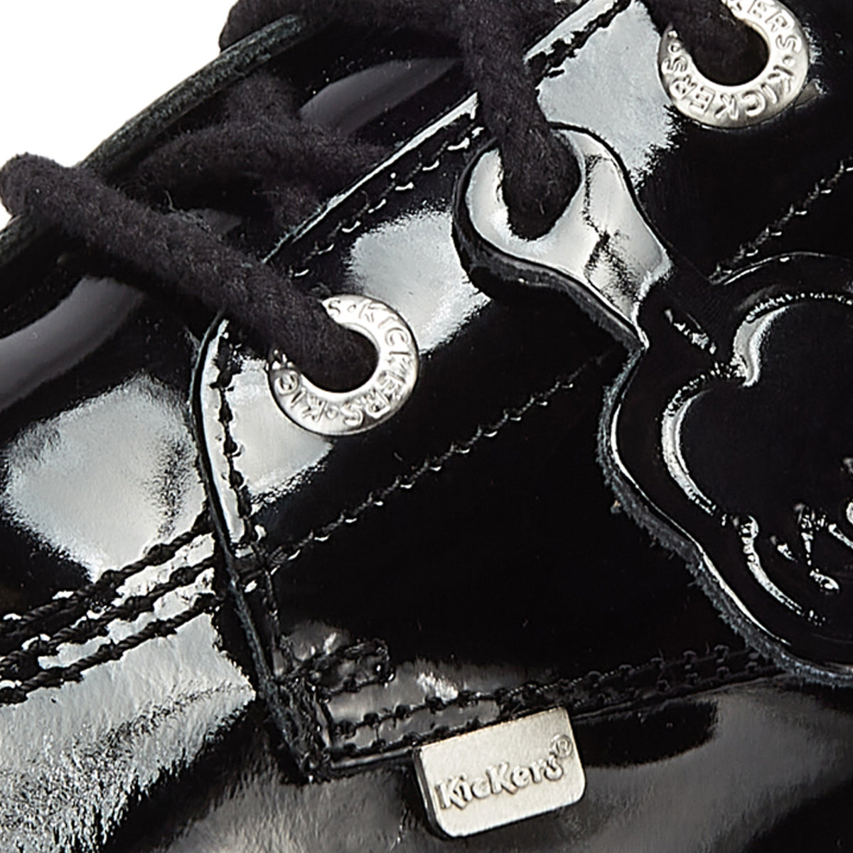 Kickers Kick Lo Women's Black Patent Shoes