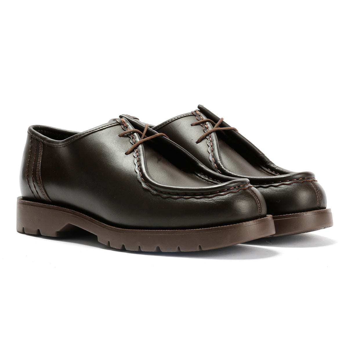 Kleman Padror Leather Men's Brown Lace-Up Shoes