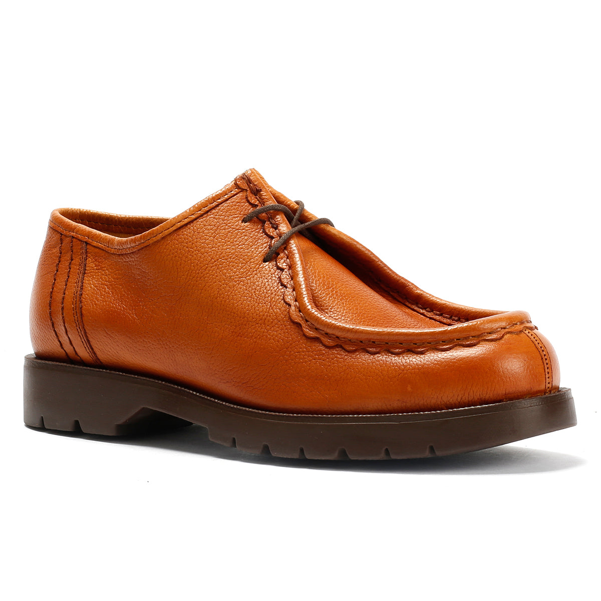 Kleman Padror G VGT Leather Men's Cognac Lace-Up Shoes