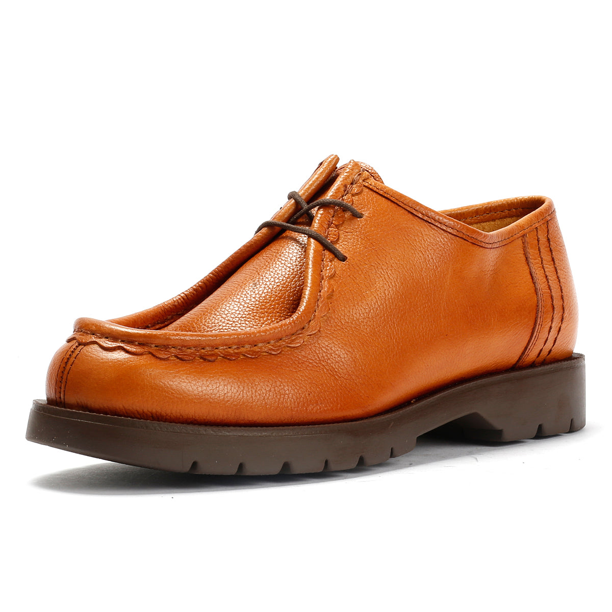 Kleman Padror G VGT Leather Men's Cognac Lace-Up Shoes