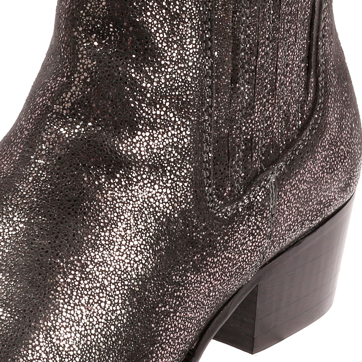 Osprey London The Janey Leather Women's Gunmetal Ankle Boots