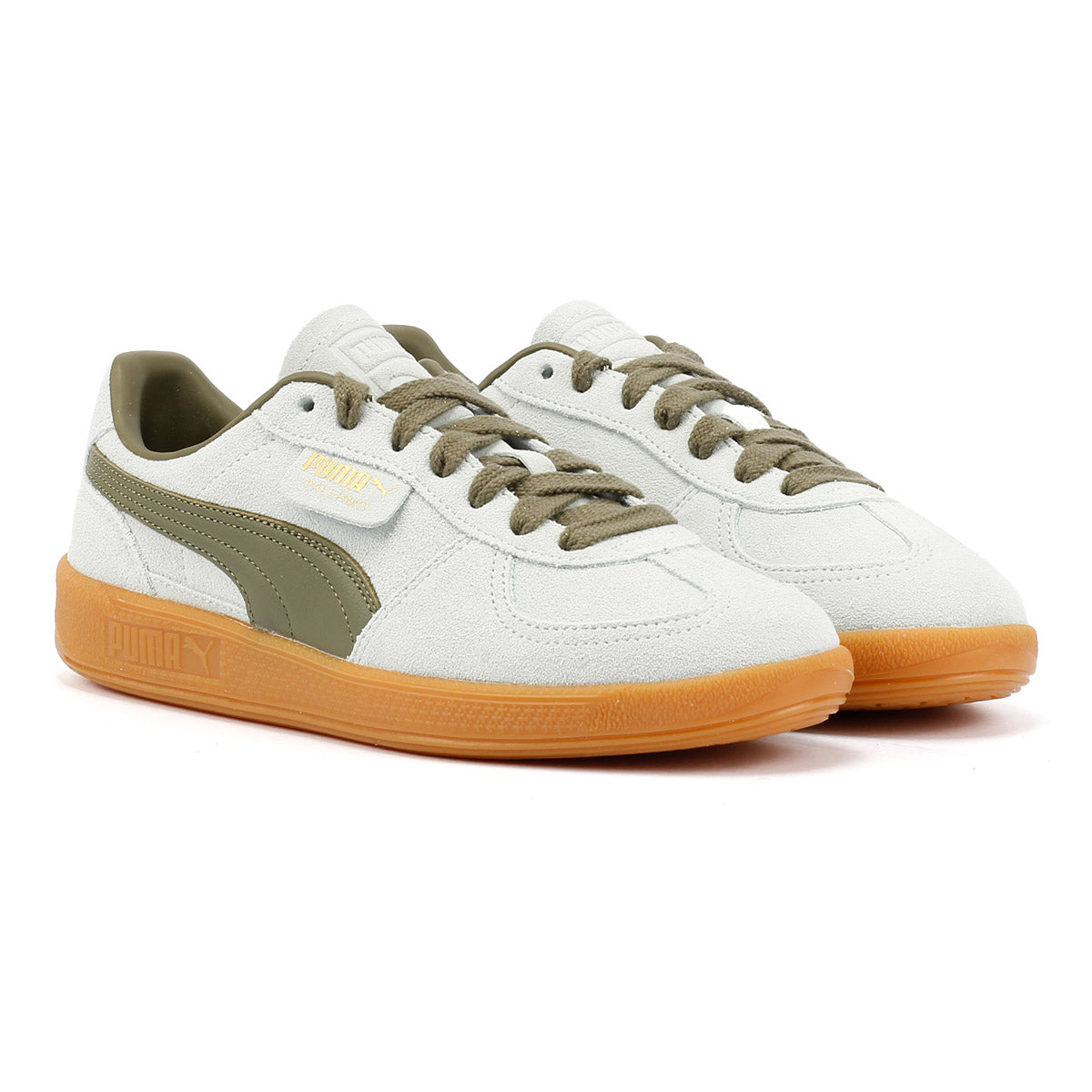 Puma Palermo Leather Peaceful Blue/Loden Green Trainers