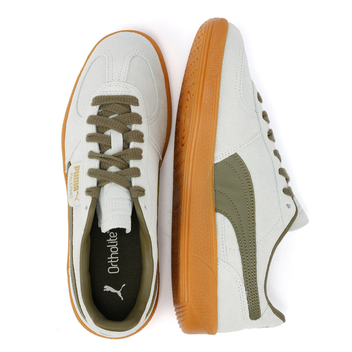 Puma Palermo Leather Peaceful Blue/Loden Green Trainers