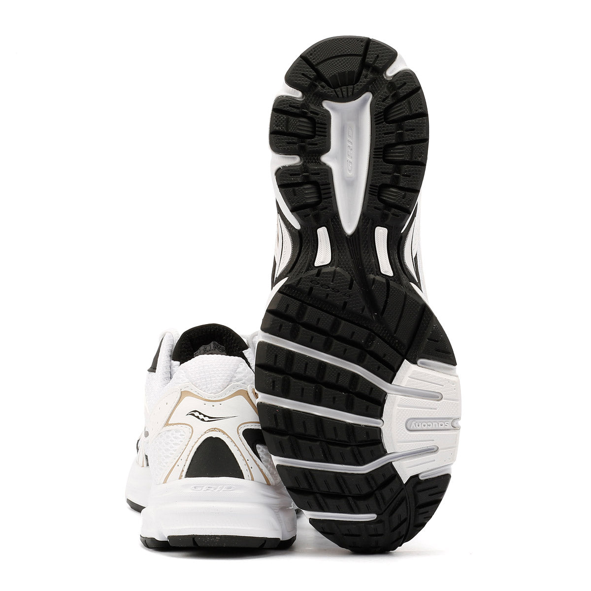 Saucony Millennium White/Gold/Black Trainers