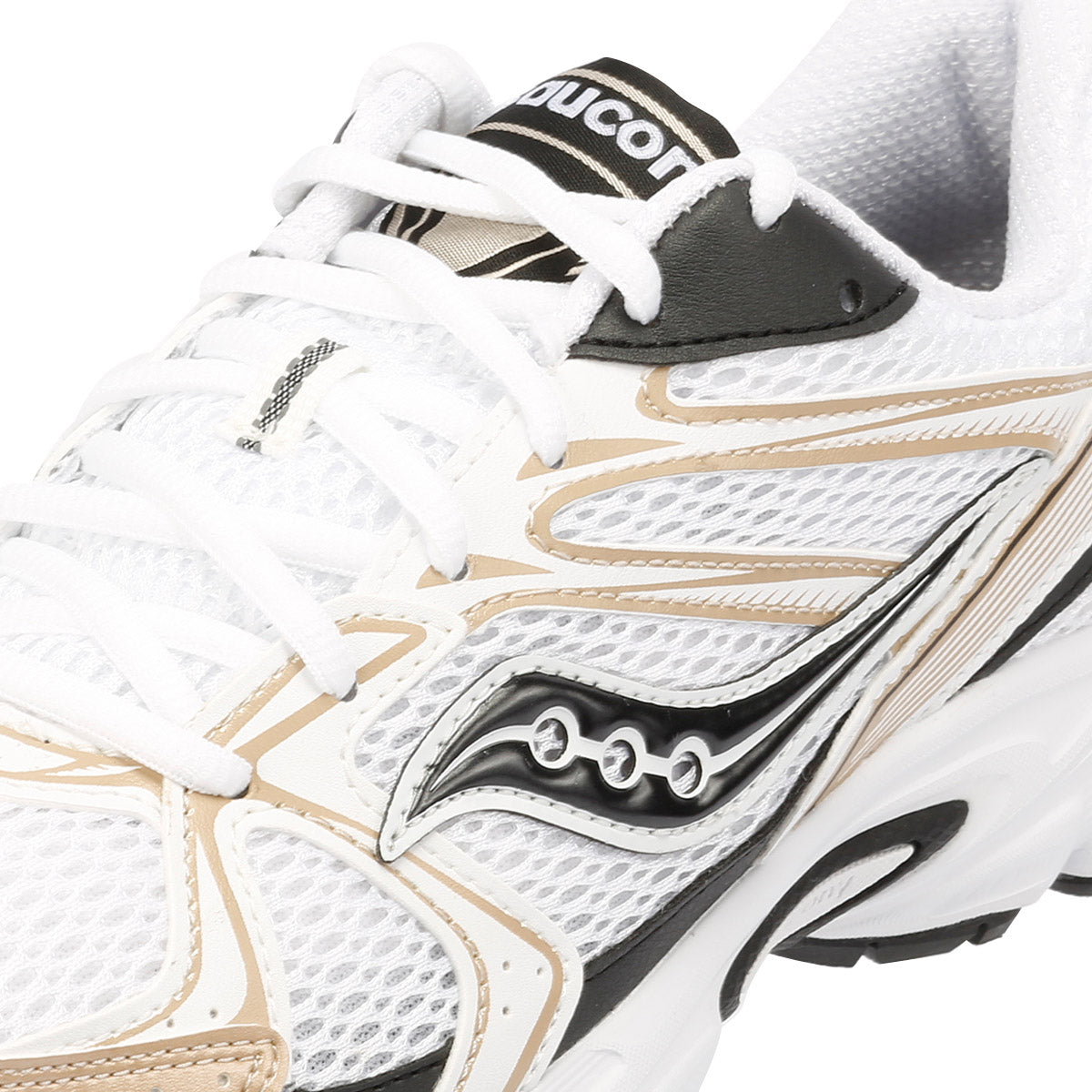 Saucony Millennium White/Gold/Black Trainers