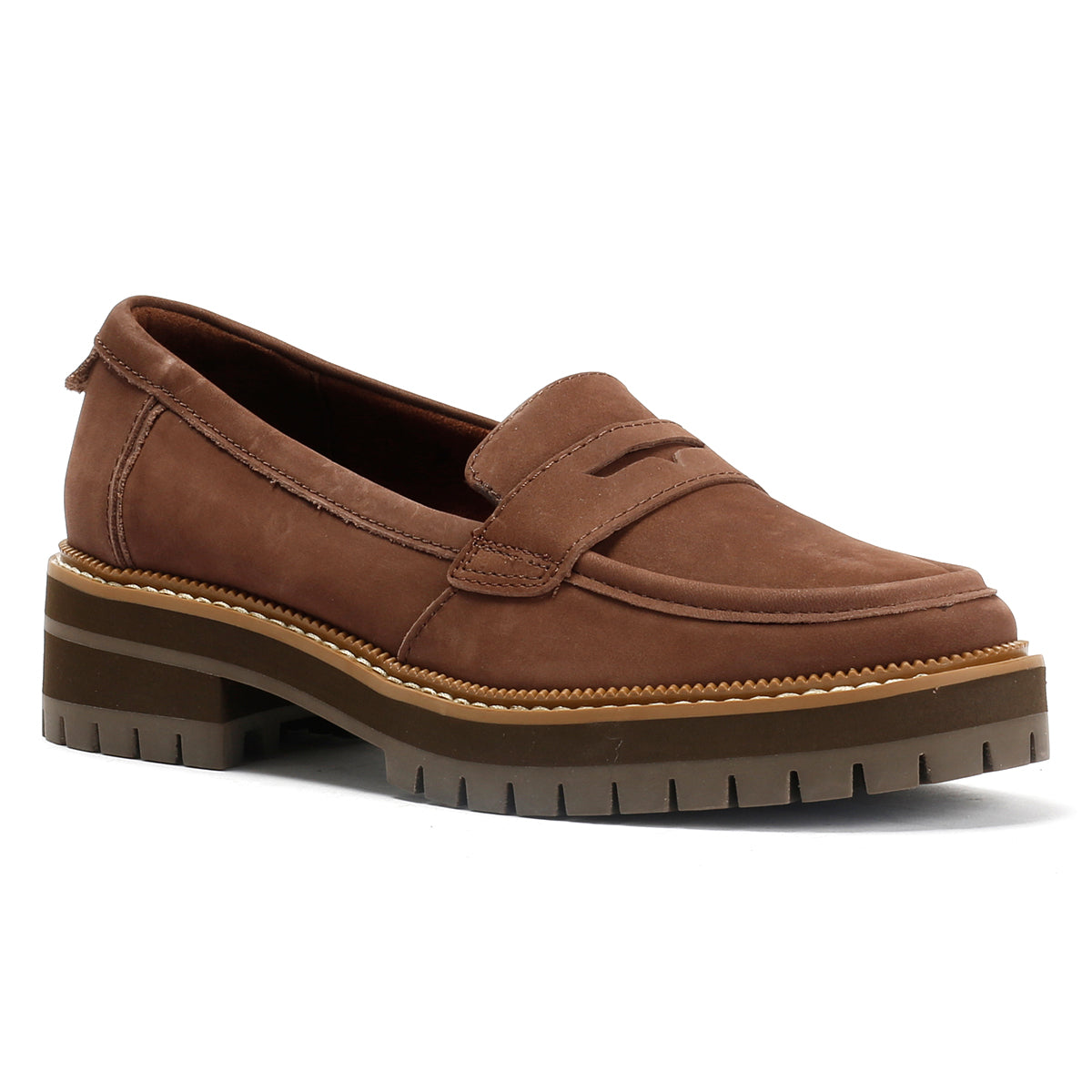 TOMS Cara Leather Women's Oak Brown Loafers