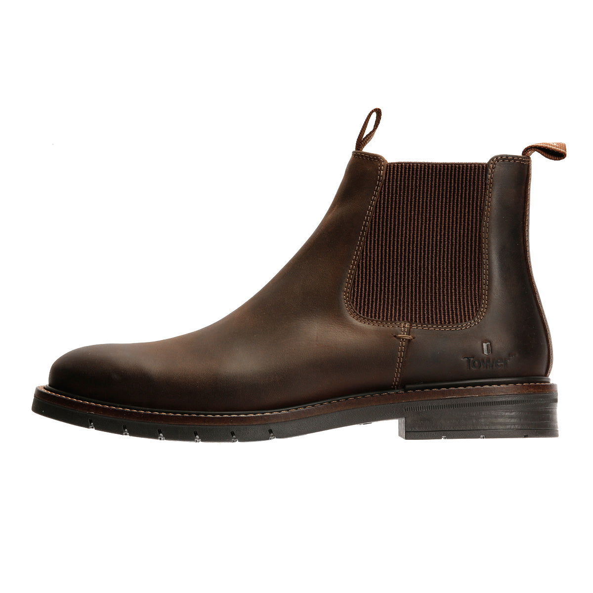 Tower London Harbour Leather Men's Dark Brown Chelsea Boots