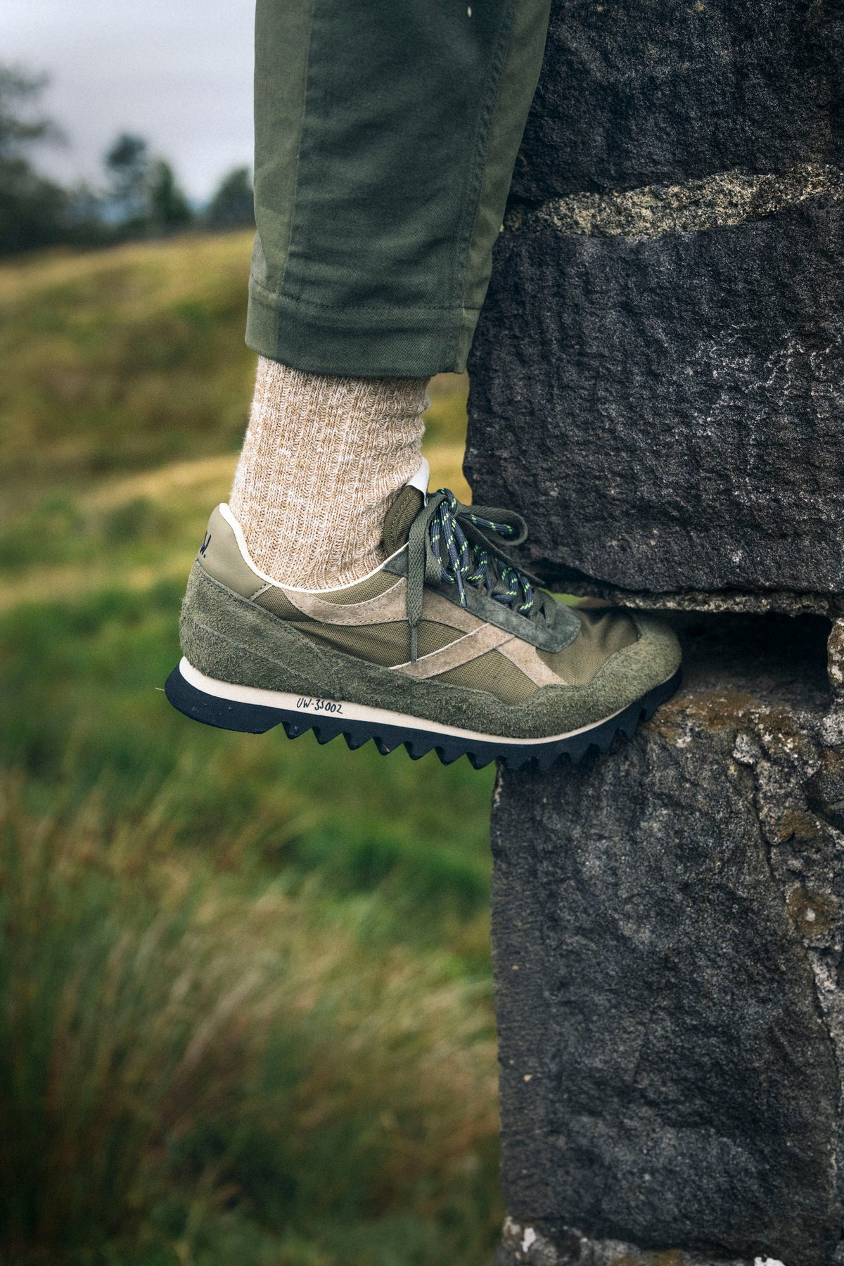 Walsh x Universal Works Ensign Men's Green Trainers