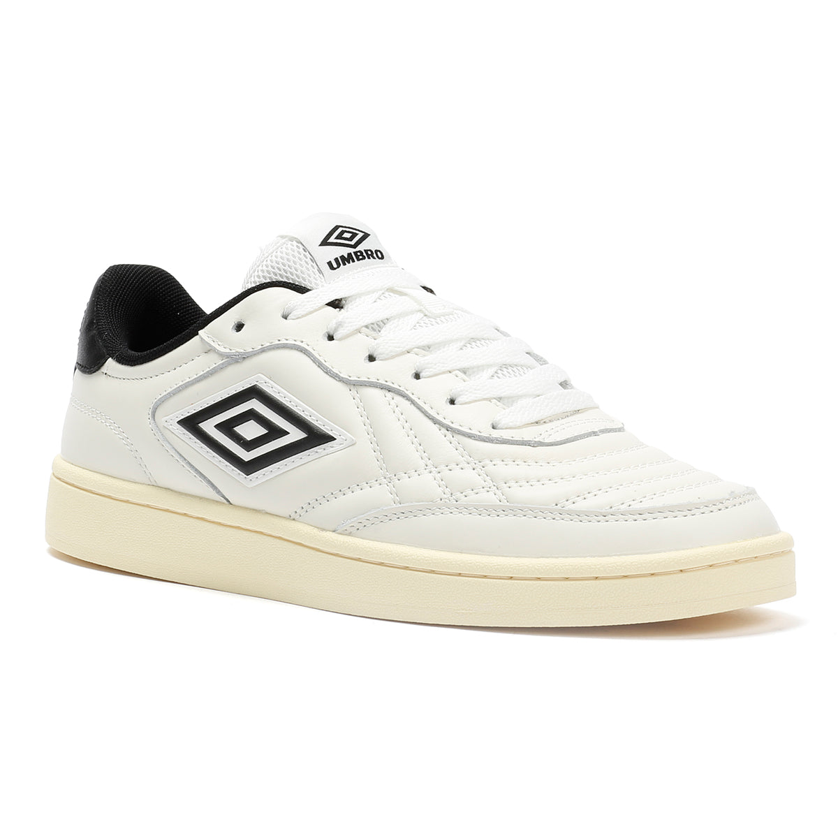 Umbro Clayton Leather Men's White/Pastel Yellow/Black Trainers