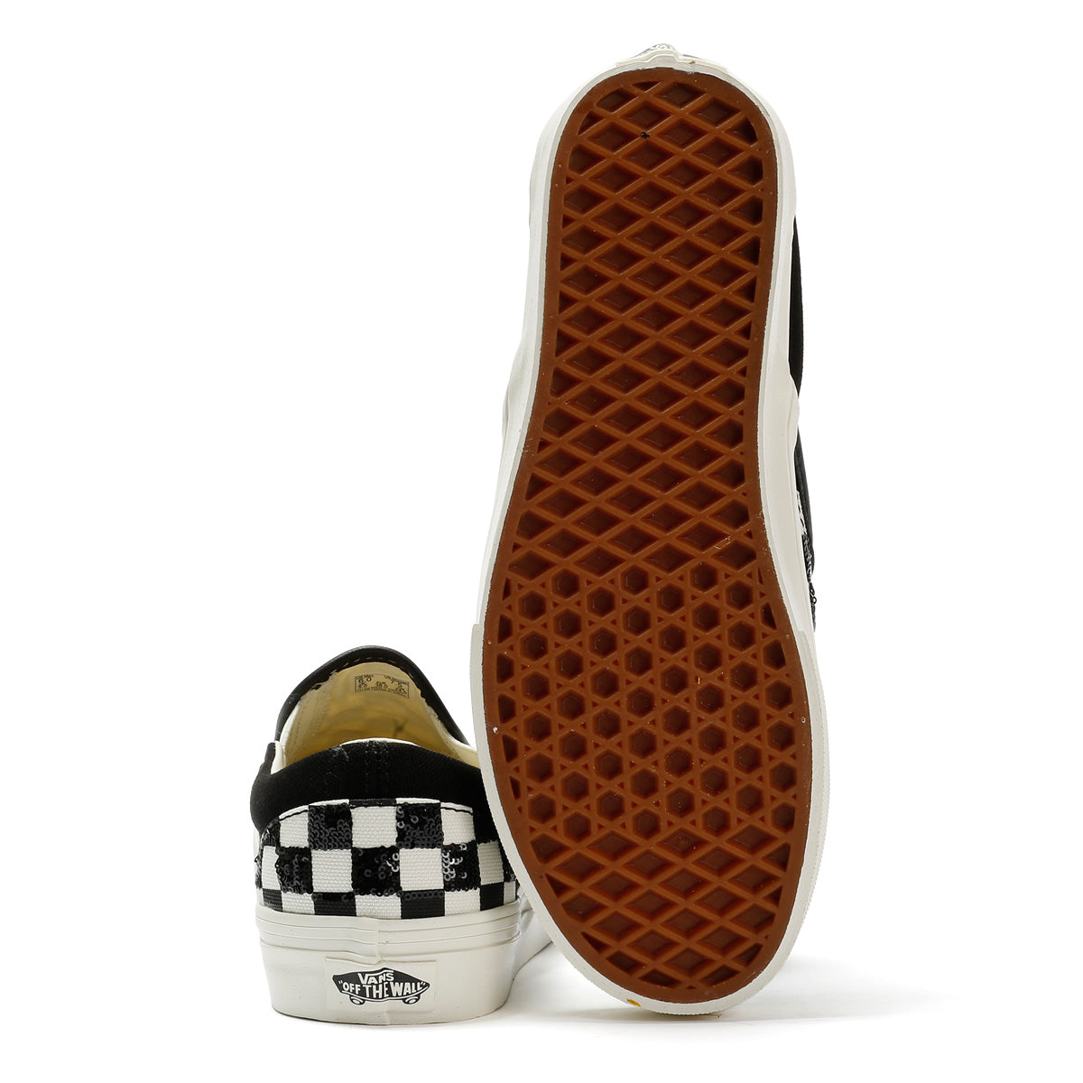 Vans Classic Slip-On Women's Canvas Black/White Beaded Checkerboard Trainers