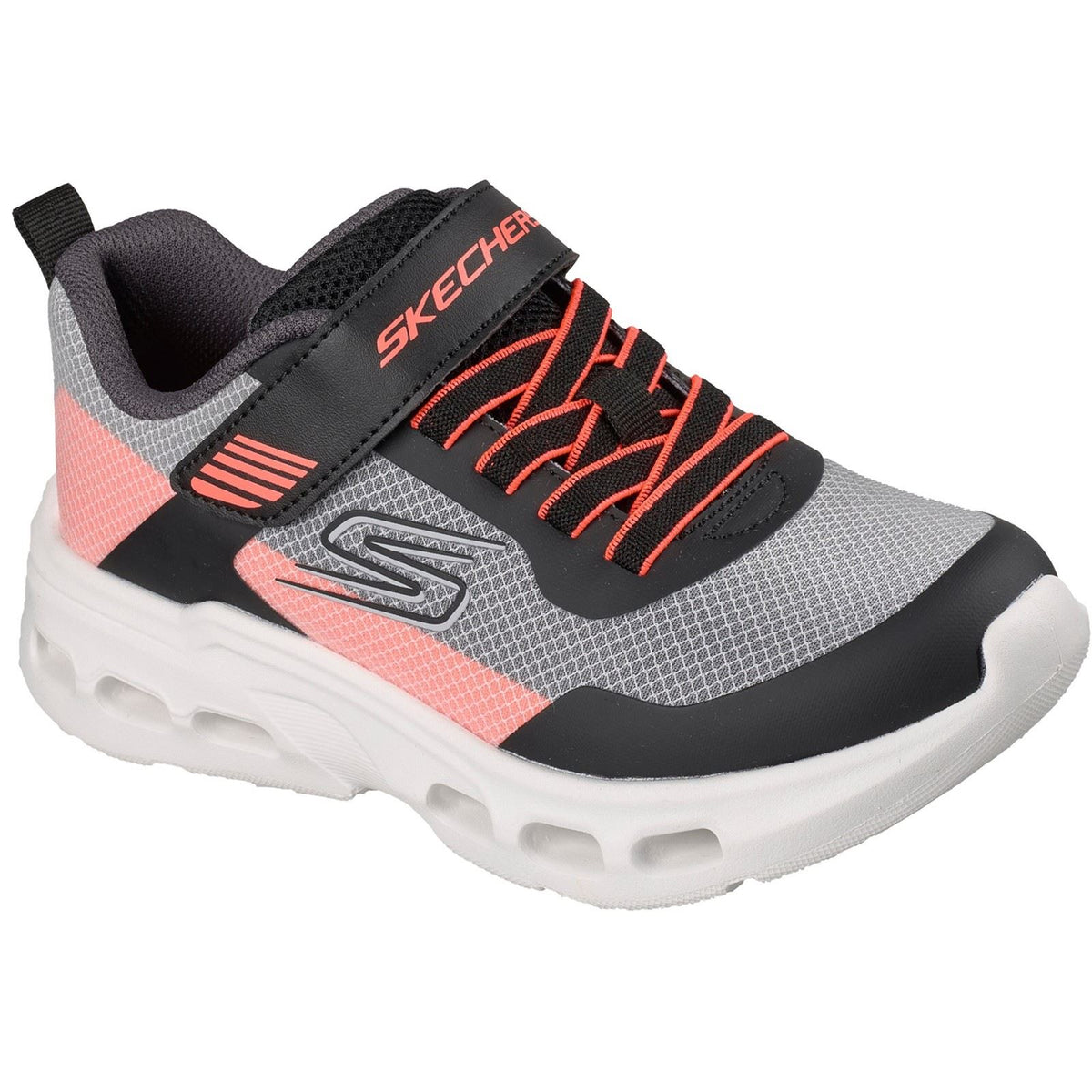 Skechers Glide-Step Drift Zorzox Textile Black & White/Orange Trainers
