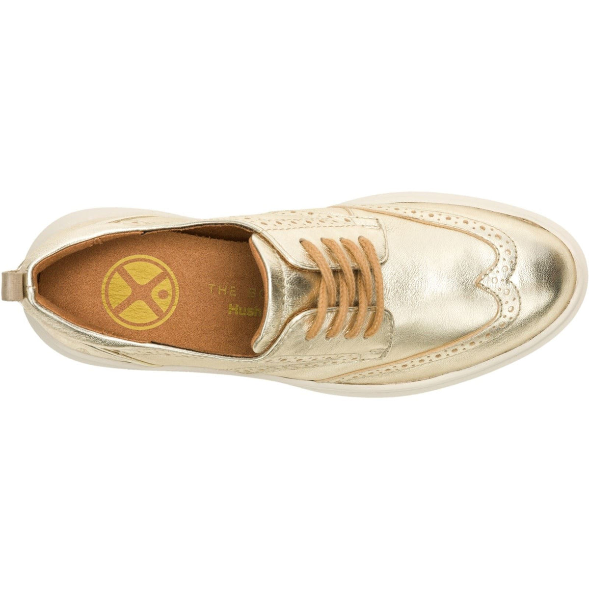 Hush Puppies Joy Leather Women's Champagne Brogues Shoes