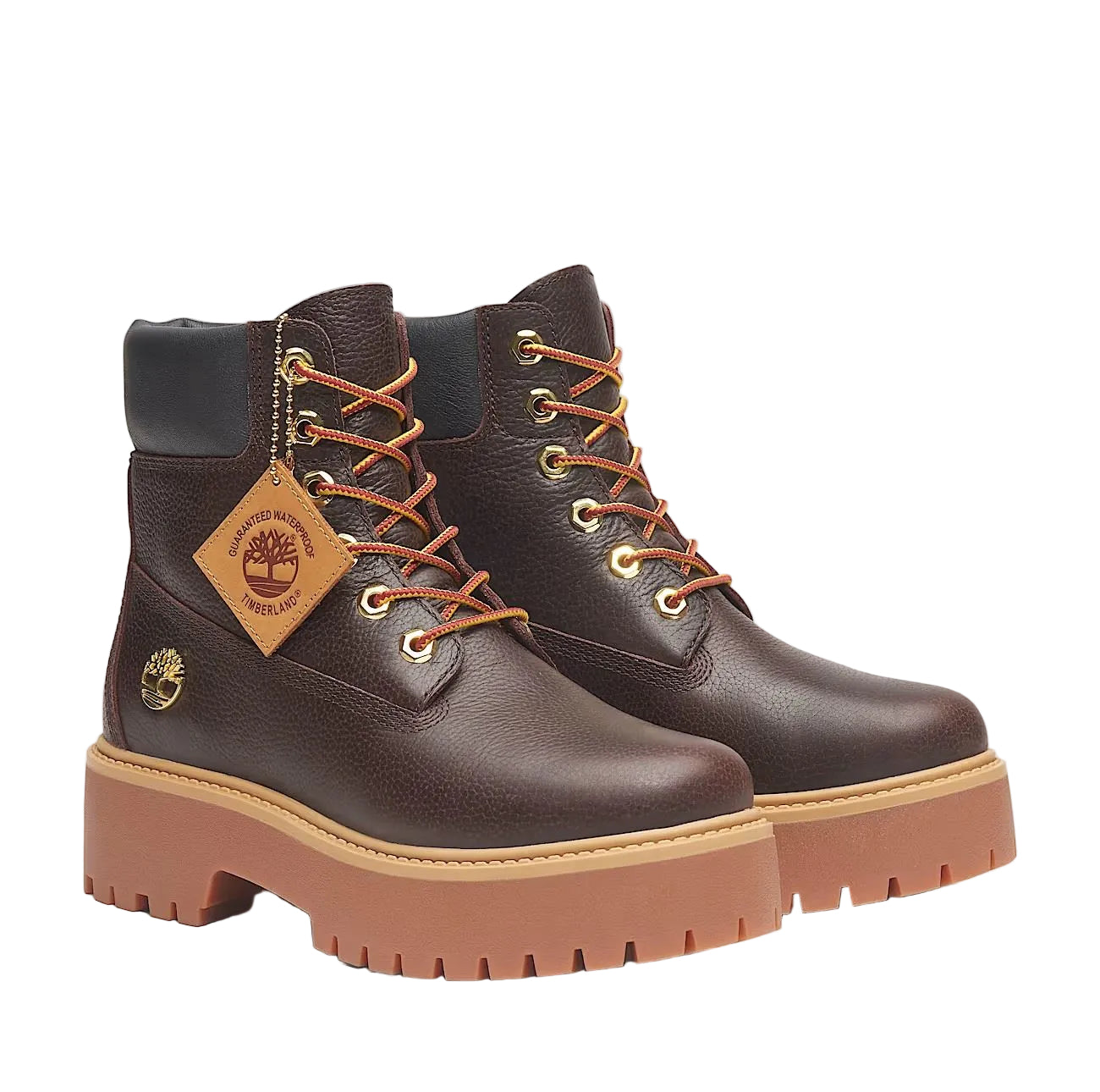 Timberland Stone Street Espresso 6 Inch Leather Women's Dark Brown/Black Boots