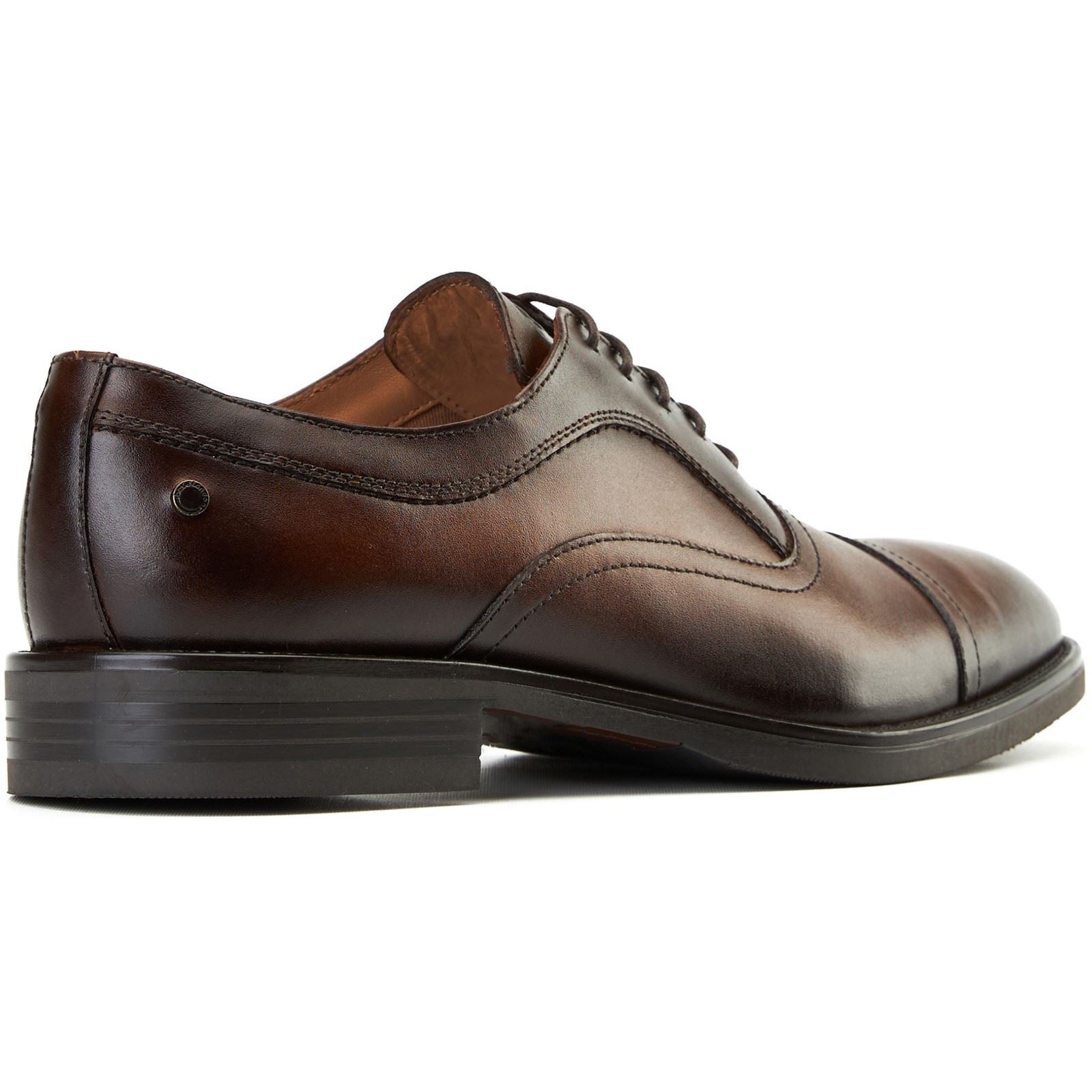 Base London Lapel Leather Men's Brown Oxford Shoes