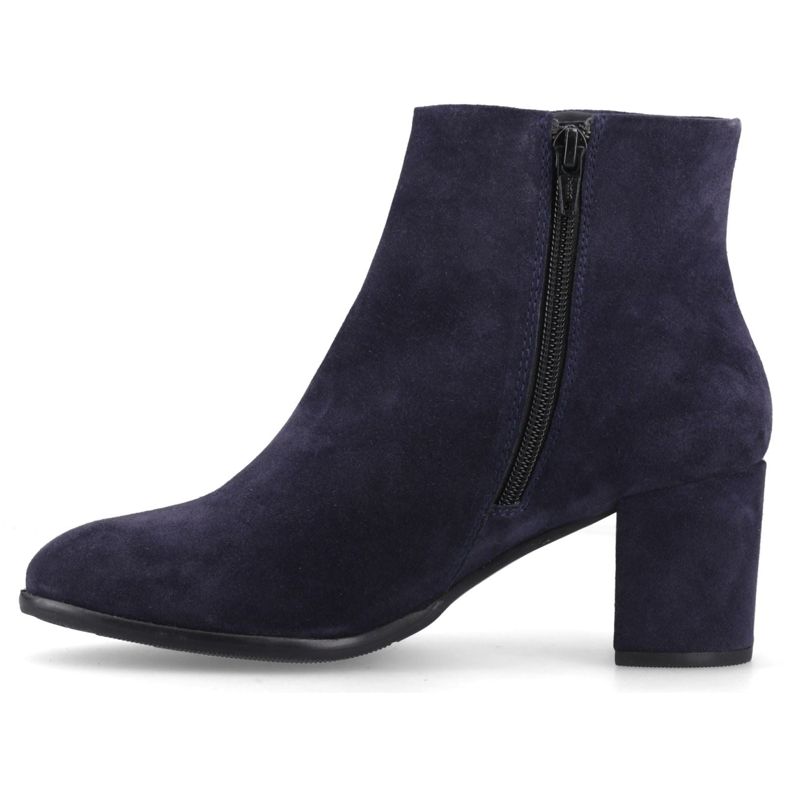 Hush Puppies Claridy Suede Leather Women's Navy Heeled Ankle Boots