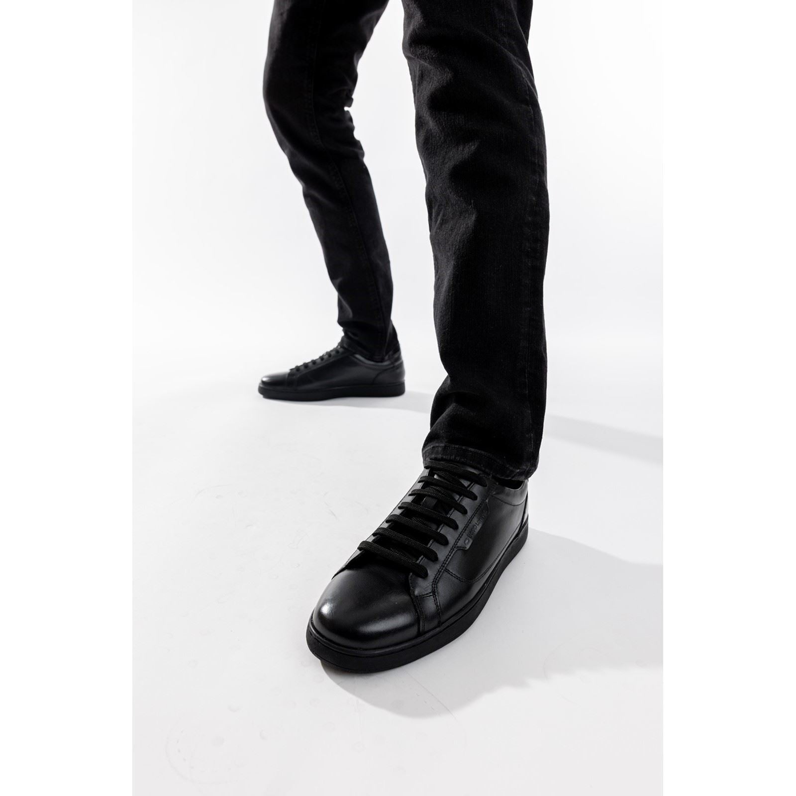Base London Zammo Leather Men's Black Lace-Up Shoes